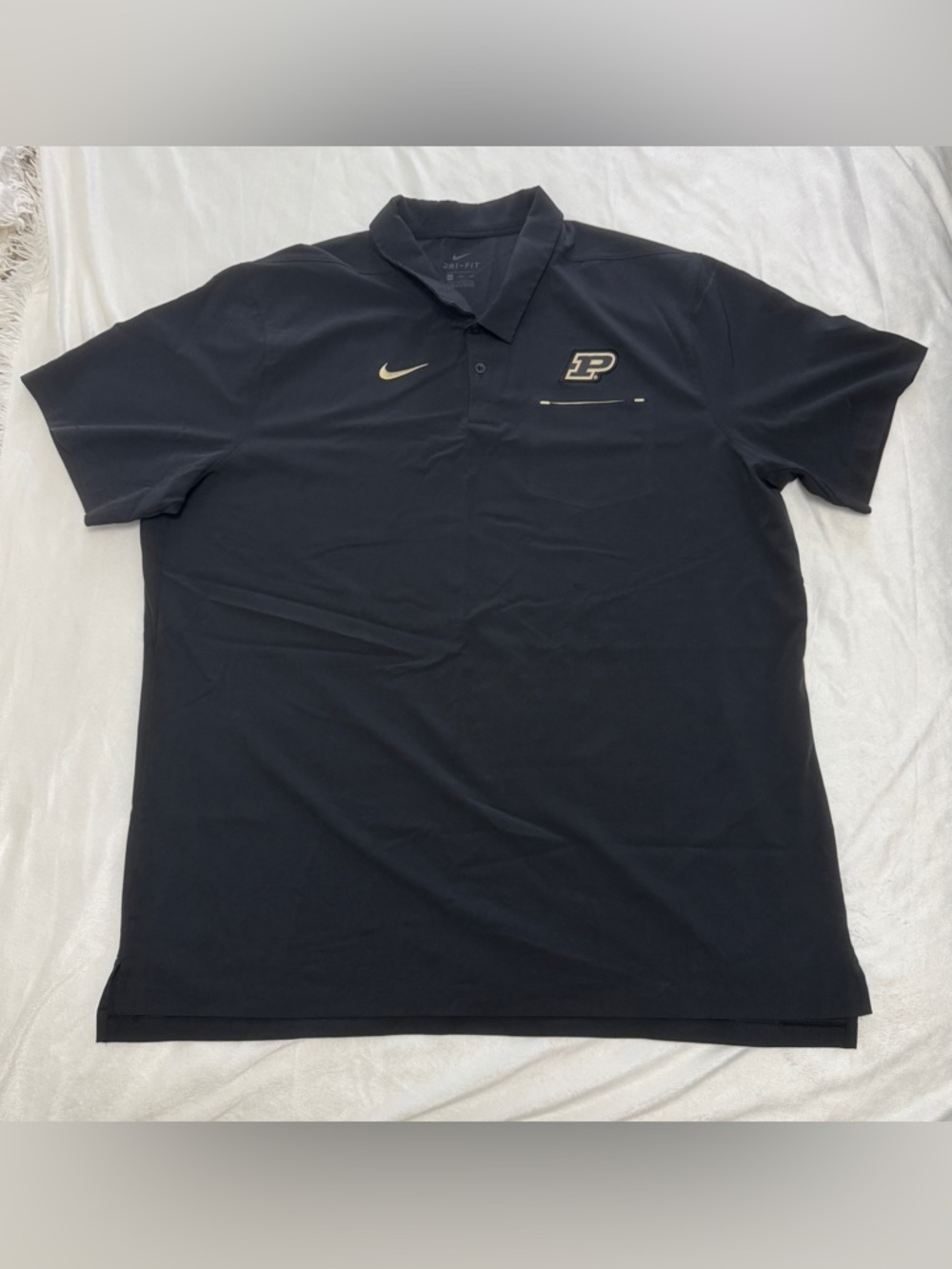 Nike Black Purdue 'P' Logo Dri-FIT Polo